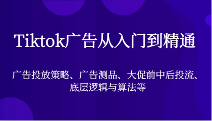 Tiktok广告从入门到精通，广告投放策略、广告测品、大促前中后投流、底层逻辑与算法等-颜夕资源网-第17张图片