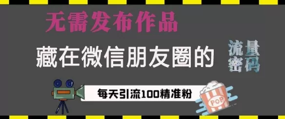 藏在微信朋友圈的流量密码，无需发布作品，单日引流100+精准创业粉-颜夕资源网-第17张图片