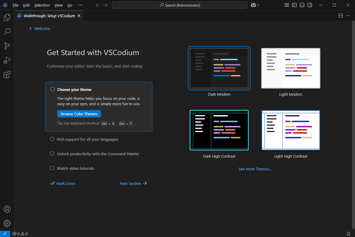 VSCodium 开源代码编辑器 v1.97.0.25037 中文绿色版-颜夕资源网-第17张图片