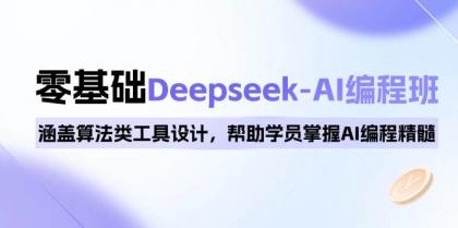 0基础Deepseek-AI编程班，涵盖算法类工具设计，帮助学员掌握AI编程精髓-颜夕资源网-第17张图片
