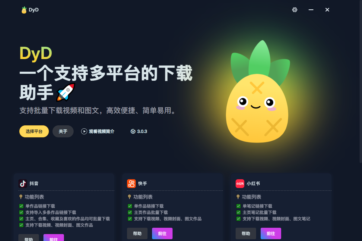 DyD 多平台短视频无水印下载 v3.0.3 绿色便携版-颜夕资源网-第17张图片