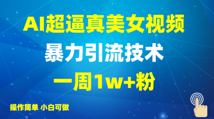 2025AI超真实美女丝袜暴力行为引流方法，一周1w 粉，使用方便小白可做，躺着赚钱视频收益-颜夕资源网-第17张图片