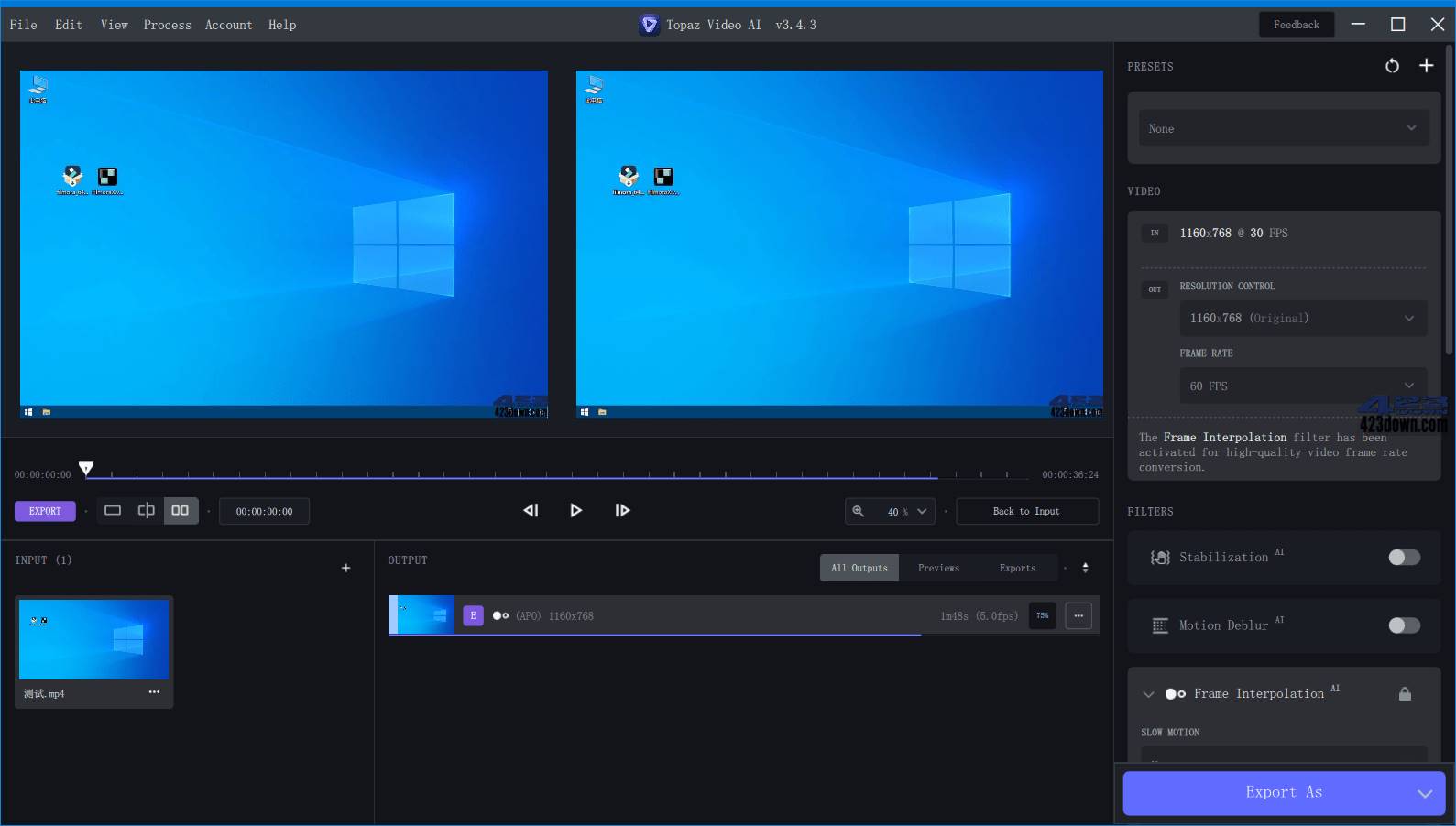 Topaz Video AI(免费视频增强工具) v6.1.0 / 6.2.0 英文便携版-颜夕资源网-第17张图片