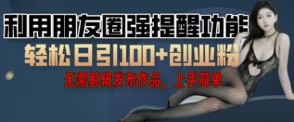 运用微信发朋友圈红点作用引流方法，精确自主创业粉丝们-颜夕资源网-第17张图片