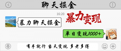 暴力聊天掘金 有手就行当天变现 多劳多得 单日变现1000+-颜夕资源网-第17张图片