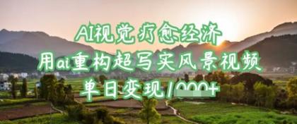 AI视觉效果治愈经济发展：用ai重新构建超写实美景视频，单日转现好几张-颜夕资源网-第17张图片