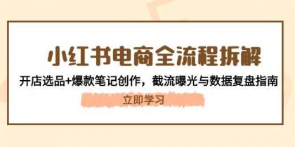 小红书电商全流程拆解：开店选品+爆款笔记创作，截流曝光与数据复盘指南-颜夕资源网-第17张图片