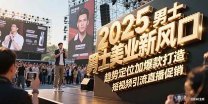 2025男士美业新风口，趋势定位加爆款打造，短视频引流直播促销-颜夕资源网-第17张图片