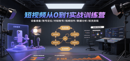 短视频从0到1实战训练营：设备准备/账号定位/对标账号/视频创作/数据分析/投流变现-颜夕资源网-第17张图片