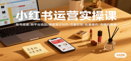 小红书运营实操课，账号搭建/跨平台选品/爆款笔记创作/流量获取/批量操作/违规处理等-颜夕资源网-第18张图片
