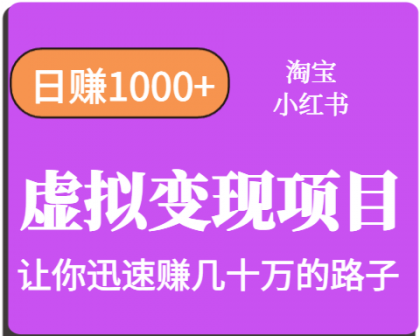 淘宝OR小红书虚拟变现，日赚1000+，多账号操作年收入几十W不等-颜夕资源网-第16张图片