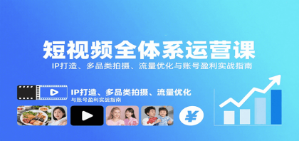 短视频全体系运营课：IP打造、多品类拍摄、流量优化与账号盈利实战指南-颜夕资源网-第15张图片